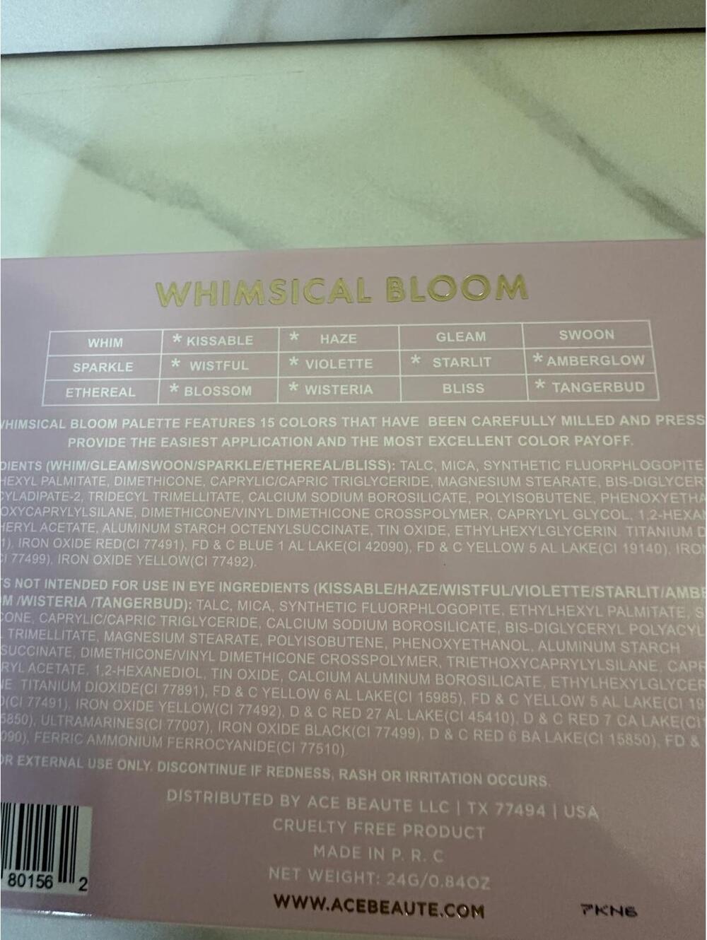 2 for $20 Ace Beaute Whimsical Bloom eyeshadow palette 0.84 oz - Picture 4 of 6